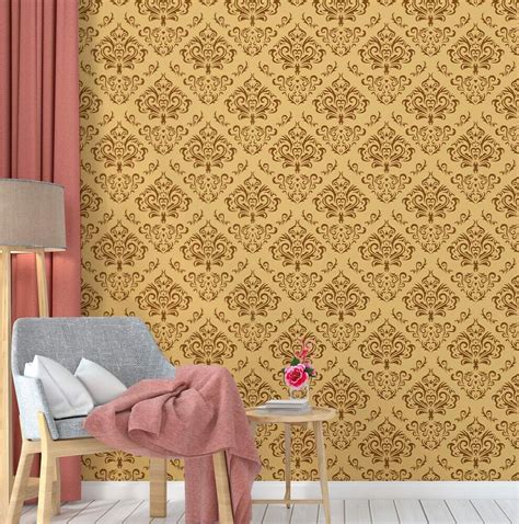 Papel De Parede Damask Mod X Cm Madeiramadeira