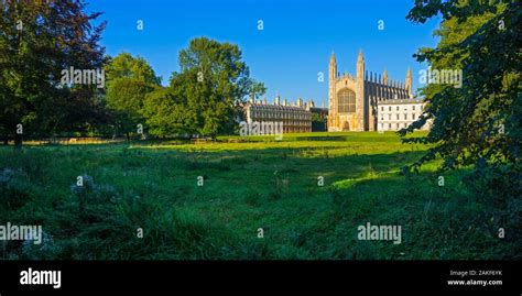 Uk England Cambridgeshire Cambridge Kings College Viewed From The