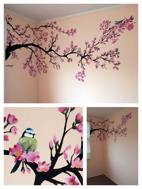 Wall Painting Spring Tree Baby Room Tree Wall Painting Diy Wall