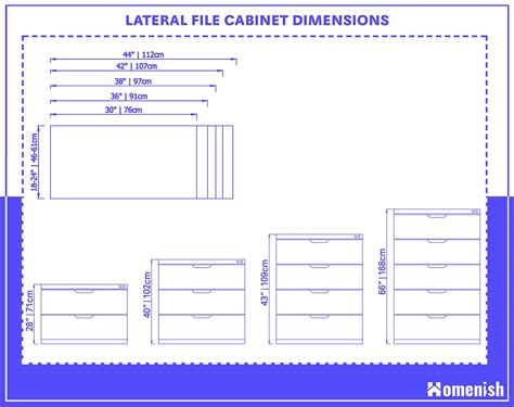 File Cabinet Dimensions And Guidelines With Drawings Homenish