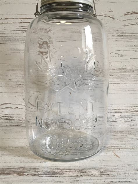 Vintage Mason Jar Eagle 2 12 Gallon Pickle Jar Decor Etsy