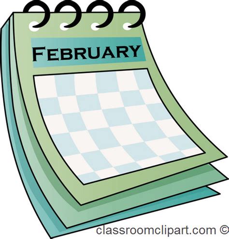 Calendar Clipart Februarycalendar712 Classroom Clipart
