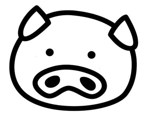 Pig Face Outline Clipart Best