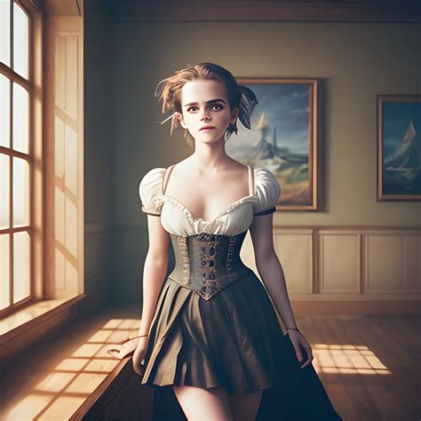A Bold Full Body Pose Of Emma Watson In Pirate Suite Masterpic Arthub Ai