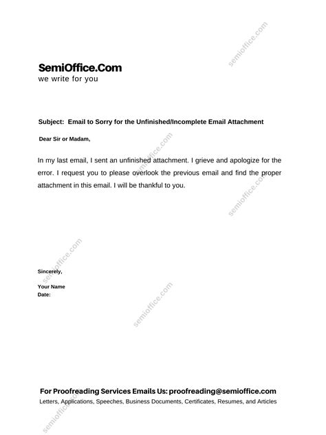 Apology Email For Sending Wrong Attachment SemiOffice Com