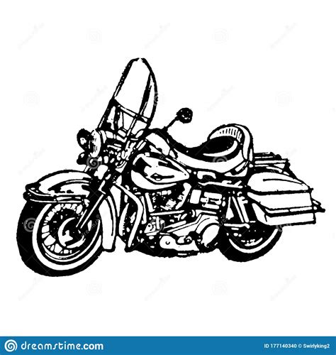 Harley Davidson Dyna Lowrider Vector Royalty Free Illustration
