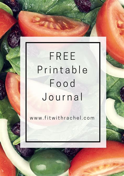 Feel great about what you ate. Free Printable Food Diary | Fit with Rachel