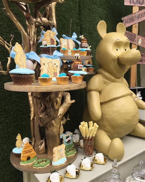 Classic Winnie The Pooh Baby Shower Candy And Dessert Table Cookies