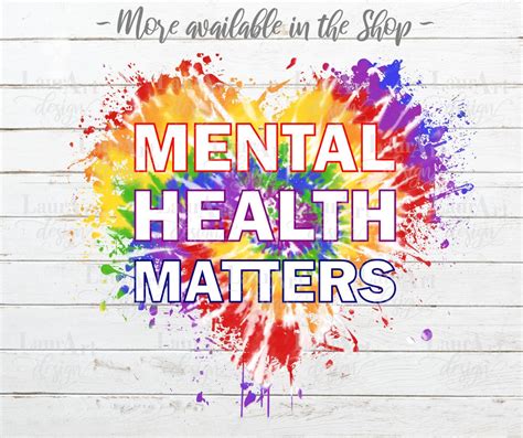 Mental Health Matters Svg Awareness Brain Green Ribbon Sign Etsy Uk