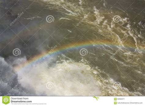 Rainbow Against The Background Of Water Stock Image