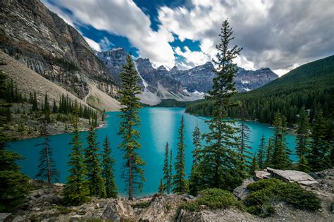 Photo Canada Alberta Lake Blue Free Pictures On Fonwall