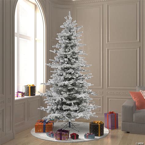 Vickerman 85 Flocked Sierra Fir Slim Artificial Christmas Tree Unlit