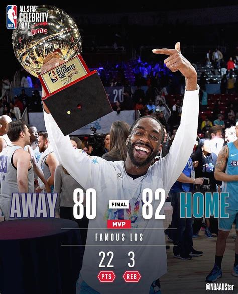 Famous Los Wins Mvp In Nba All Star Celebrity Game The Source