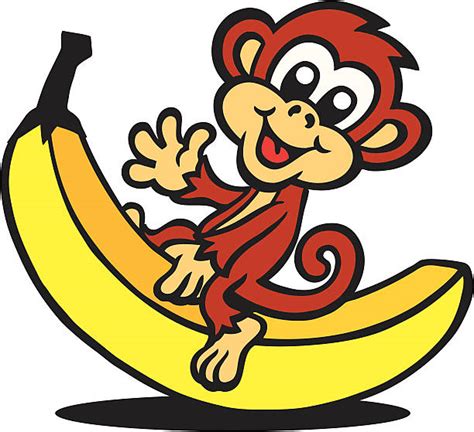 Monkey Banana Clip Art Vector Images And Illustrations Istock