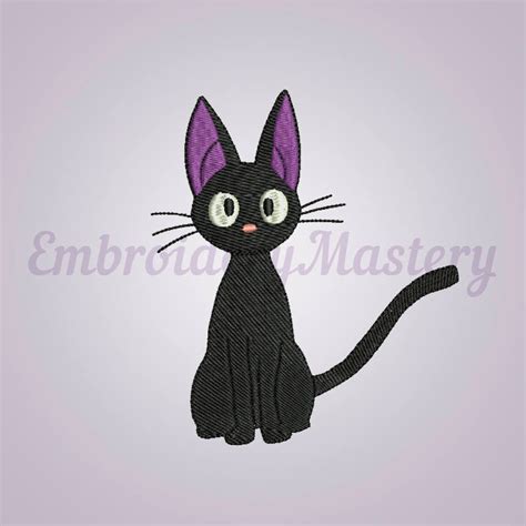 Jiji Machine Embroidery Design Сat Embroidery Anime Etsy