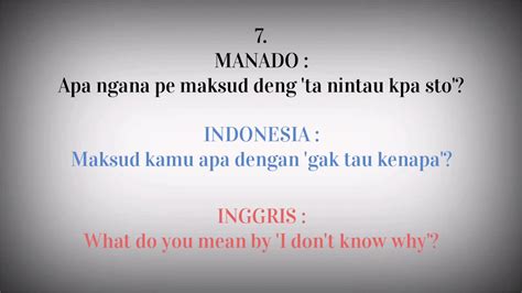 Ketahui Bahasa Manado, Paling Seru!