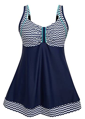 Womens One Piece Sailor Striped Bathing Suit Plus Size Cover Up Swimdress