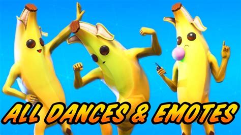 New Peely Skin Showcase With All Fortnite Dances And New Emotes New