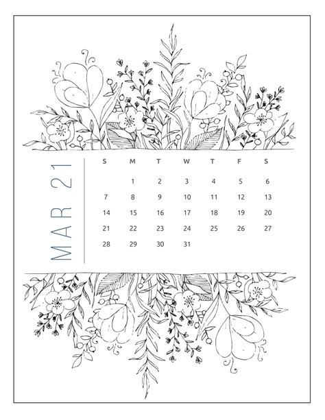 68 Printable March 2021 Calendar Templates To Choose From