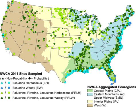 Study Area Map Locations Of Sites Sampled In The National Wetland Download Scientific