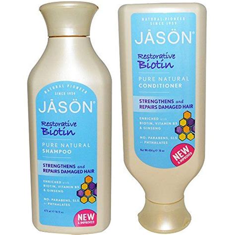 To explain further, when your hair gets flaky and dry, the dead, excess skin cells are not easily removed from your hair follicles. JASON All Natural Organic Biotin Shampoo and Conditioner ...