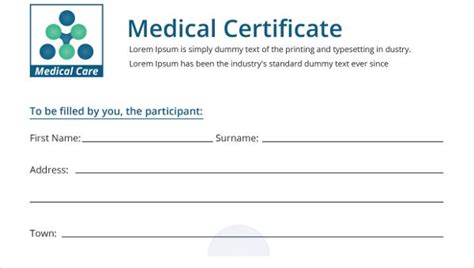 General Medical Certificate Template For Free Free And Premium Templates