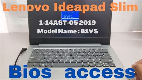 How To Access The Bios Lenovo Ideapad Slim 1 14ast 05 Youtube