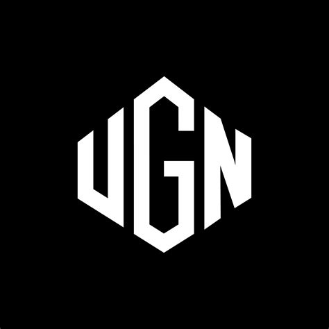 diseño de logotipo de letra ugn con forma de polígono diseño de