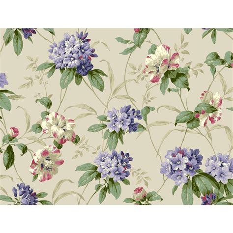 York Wallcoverings Casabella Ii Rhododendron Floral Wallpaper Ba4542