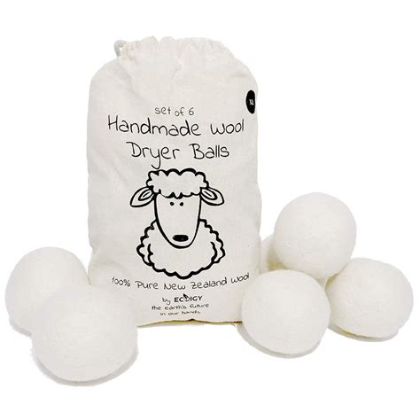 wool dryer balls organic xl 6 pack by ecoigy