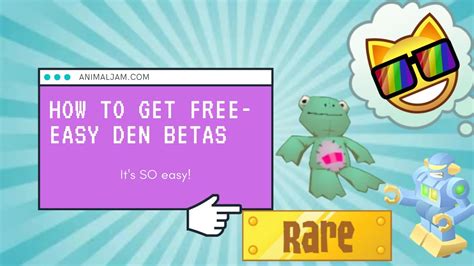 How To Get Free Den Betas In Animal Jam Youtube