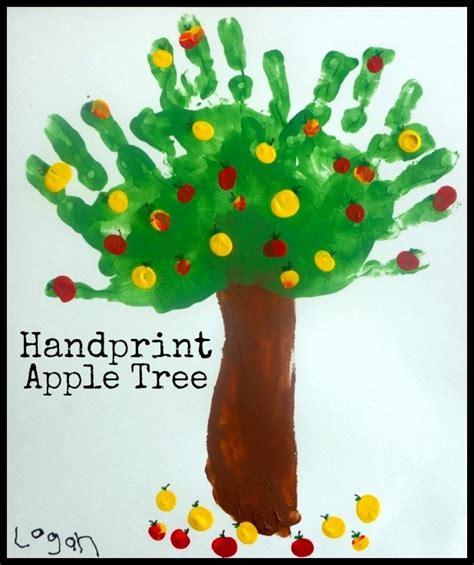 Handprint Apple Tree ~ Fun Fall Art Project For Kids She