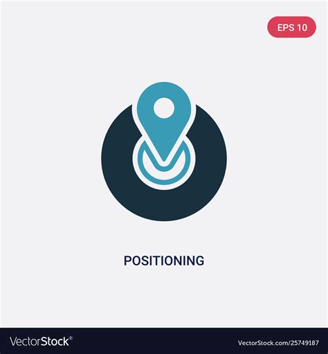Two Color Positioning Icon From Strategy Concept Vector Image