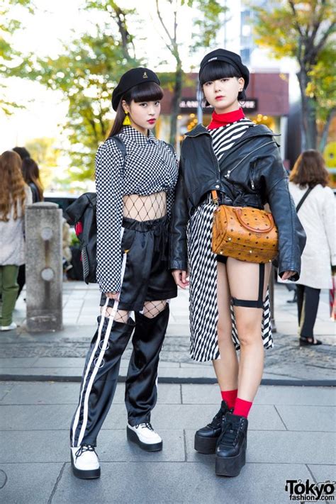 Harajuku Girls In Monochrome Streetwear Styles W Open The