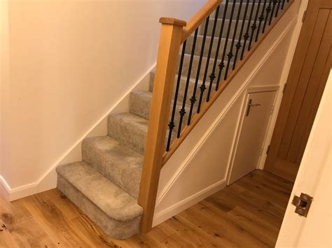 Oak Staircase Metal Spindles Edwards And Hampson