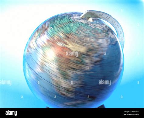 Spinning Globe Stock Photo Alamy