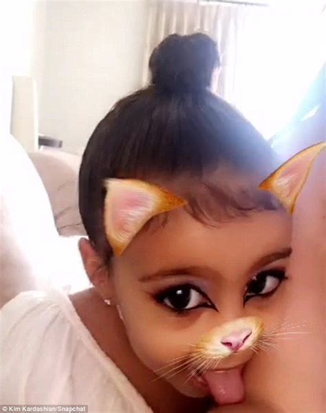 adorable face swap moment with kim kardashian and north west