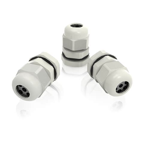 White Switches Nylon Cable Gland 6 10mm Plastic Cable Gland For Sockets