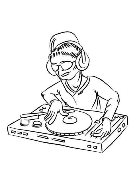 Free DJ coloring pages. Download and print DJ coloring pages.