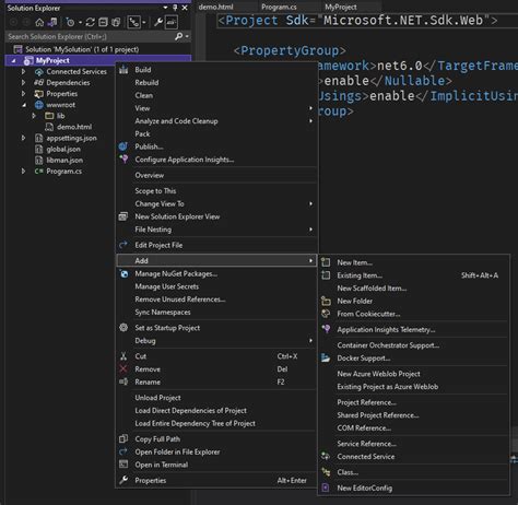 Visual Studio 2022 Menu Item Add Client Side Library Is Absent