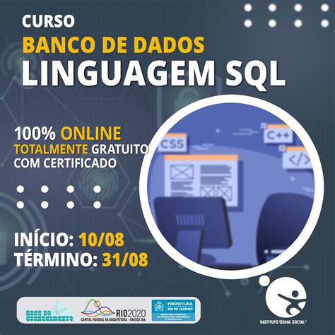 Curso Banco De Dados Linguagem Sql Instituto Usina Social