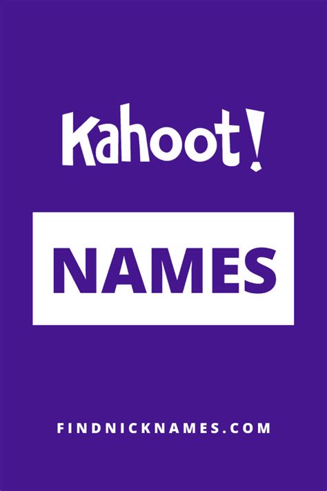 550 Creative And Funny Kahoot Names — Find Nicknames Funny Names