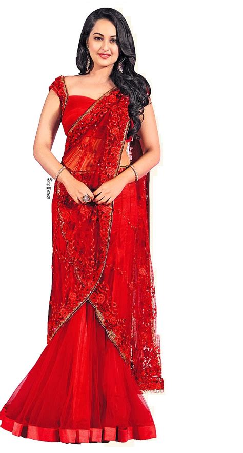 Telugu Web World Beautiful Sonakshi Sinha In Attractive Red Half Saree