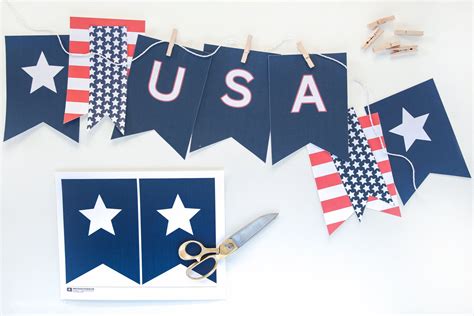 Printable Usa Banner For July 4th Free Pdf Download Paging Supermom