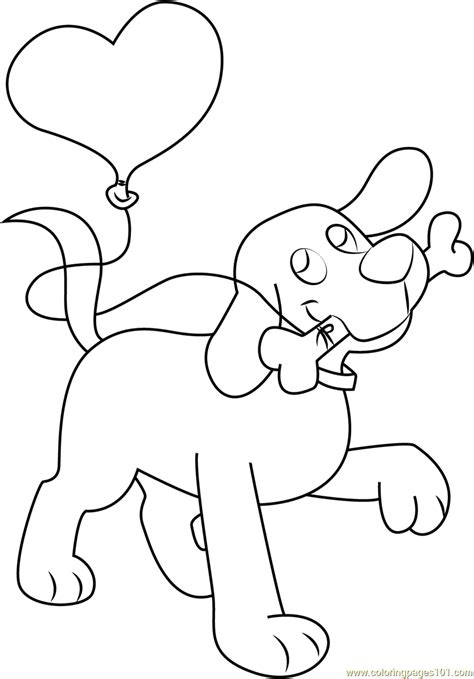 Clifford coloringages image inspirations sleep. Clifford with Bone and Balloon Coloring Page - Free Clifford the Big Red Dog Coloring Pages ...