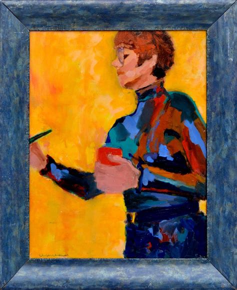 Christine Chatwell Artist At Work Portrait Of The Artist For Sale