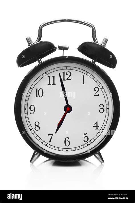 Alarm Clock Isolated On White Stock Photo Alamy