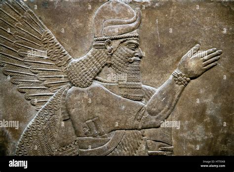 Assyrian Relief Sculpture Panel Of A Protective Spirit From Nimrud