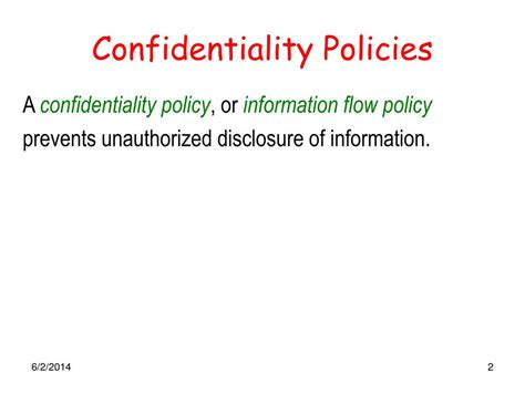 Ppt Computer Security Confidentiality Policies Powerpoint