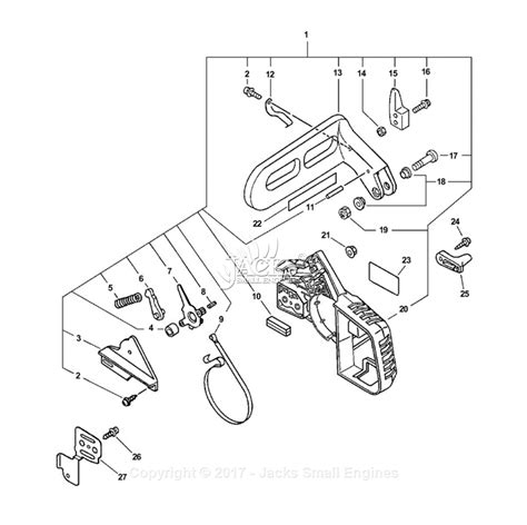 Echo Cs 3450 Type 1 Parts Diagram For Chain Brake Assembly